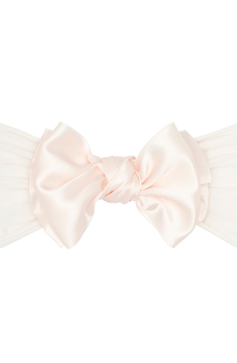 Baby Bling Satin Fab-Bow-Lous Headband, Main, color, Ballet Pink