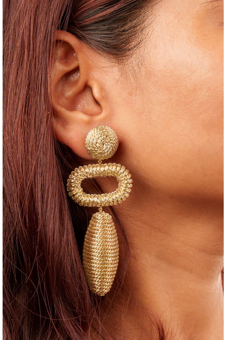 Fontana Drop Earrings, Alternate, color, GOLD