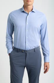 Peter Millar Excursionist Flex Tailored Fit Microcheck Wrinkle Resistant Button-Up Shirt