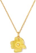 Kate Spade New York golden bloom flower pendant necklace