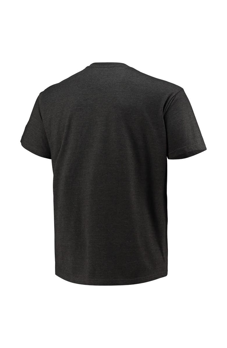 Champion Men's Champion Heathered Charcoal North Carolina Tar Heels Big & Tall Arch Over Wordmark T-Shirt, Alternate, color, 