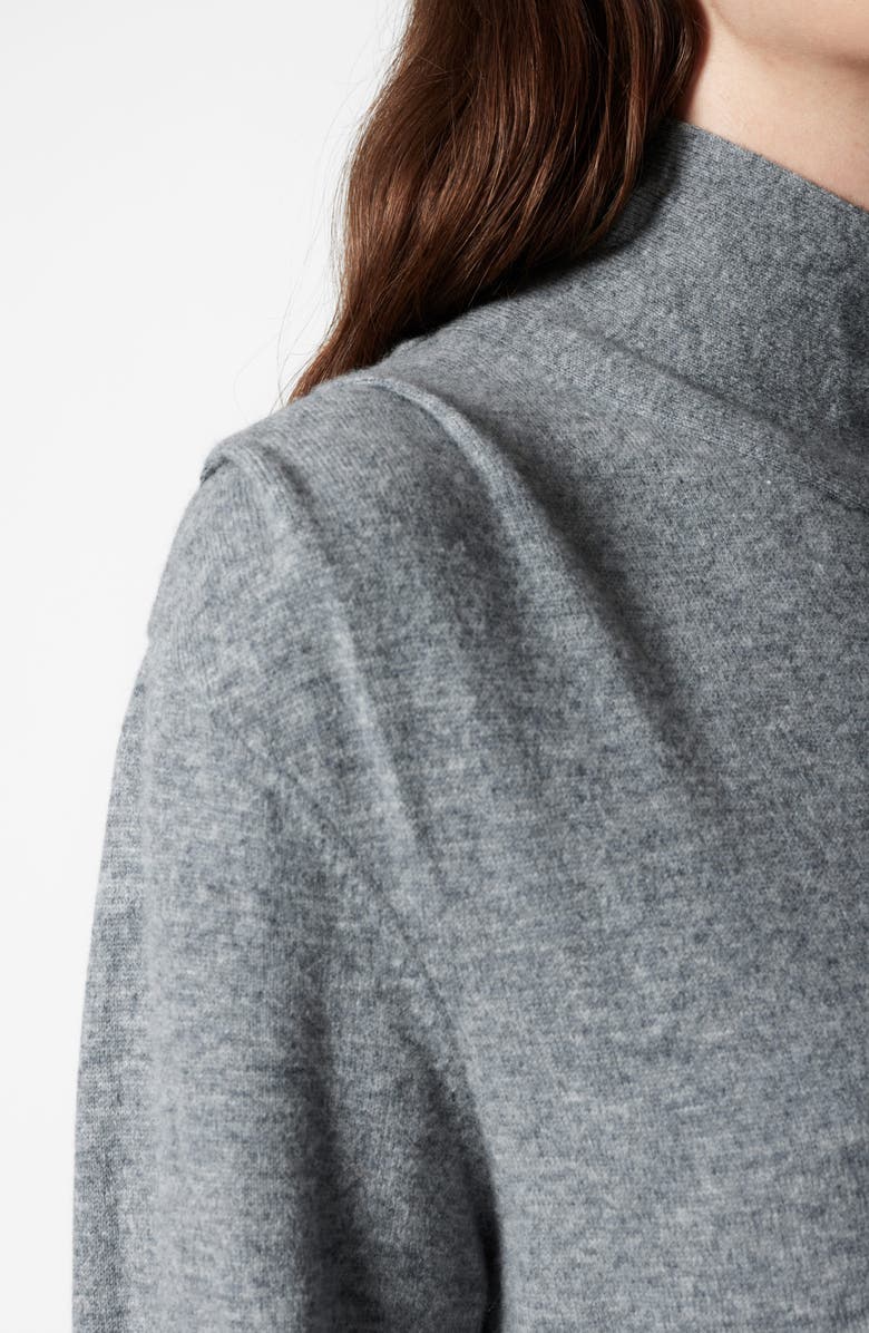 & Other Stories Bow Detail Merino Wool Sweater Dress, Alternate, color, Grey Medium Dusty