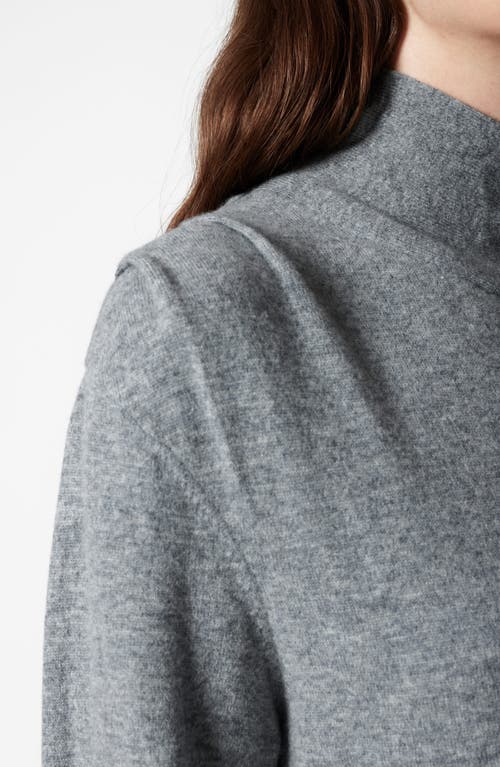 Shop & Other Stories Bow Detail Merino Wool Sweater Dress In Grey Medium Dusty