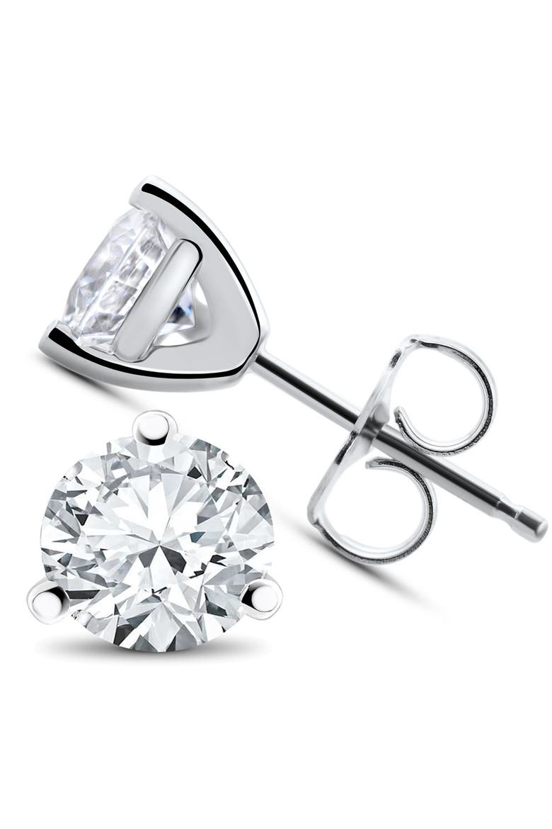1 ct TDW Lab Grown Diamond Martni Studs 14k Gold Earrings, Alternate, color, 14k White Gold