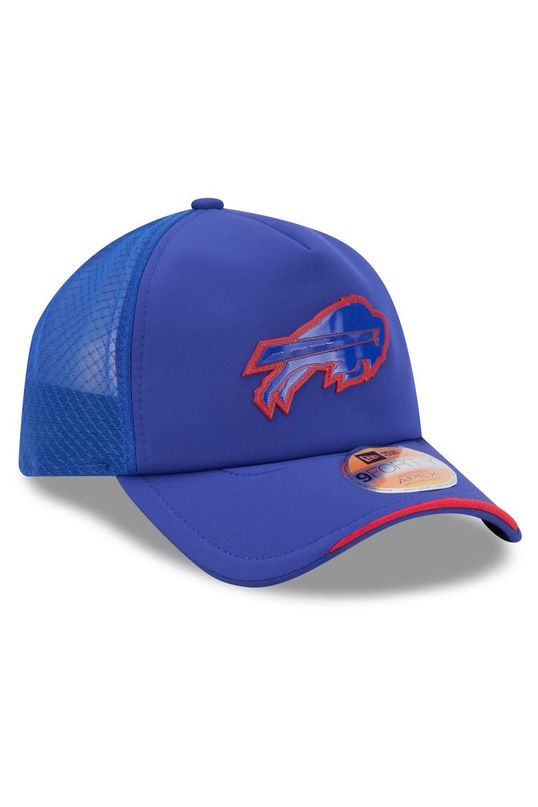 Men's New Era Royal Buffalo Bills 2026 Sideline Apex 9FORTY Adjustable Trucker Hat, Alternate, color, Royal