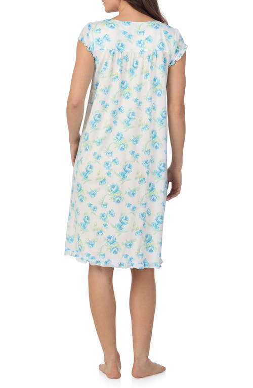 Eileen West Cap Sleeve Waltz Nightgown In Blue