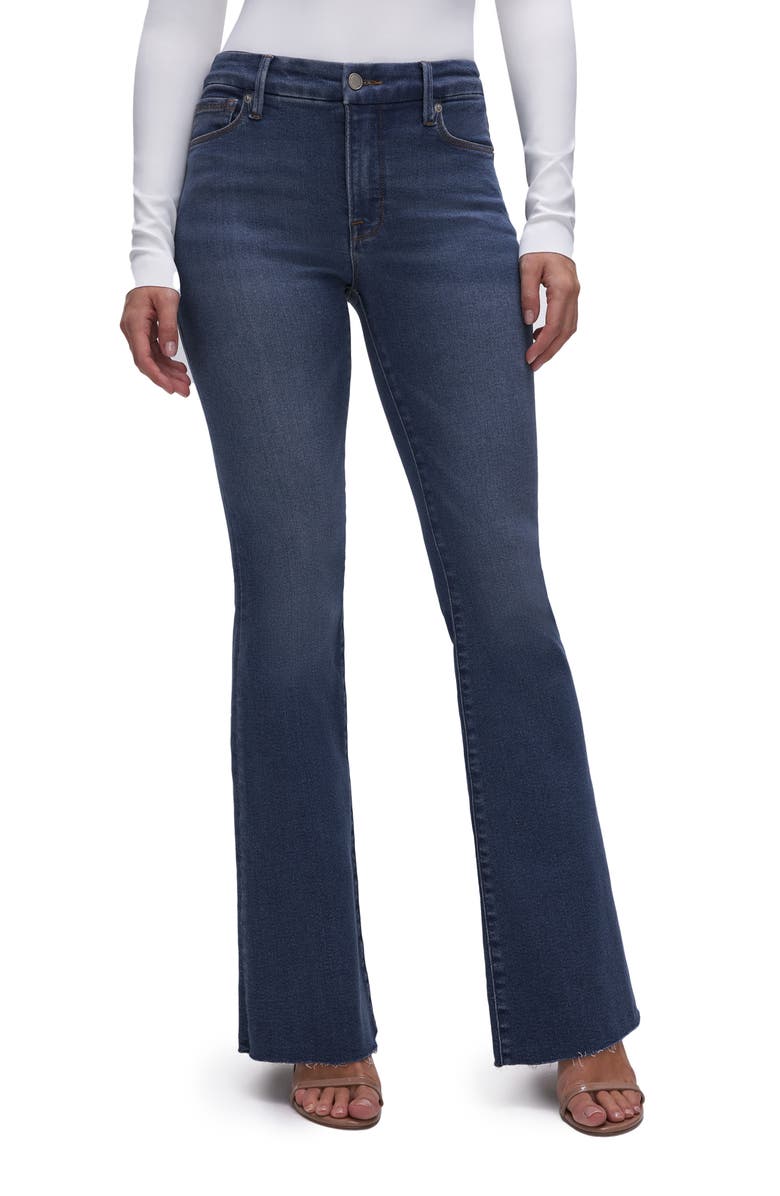 Good American Good Legs Flare Jeans, Main, color,