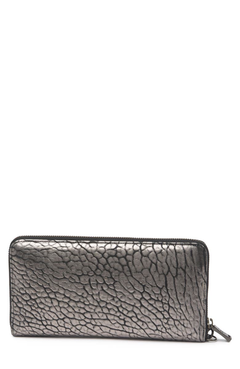 Will Leather Goods 'Imogen' Washed Italian Lambskin Leather Checkbook Clutch, Alternate, color,