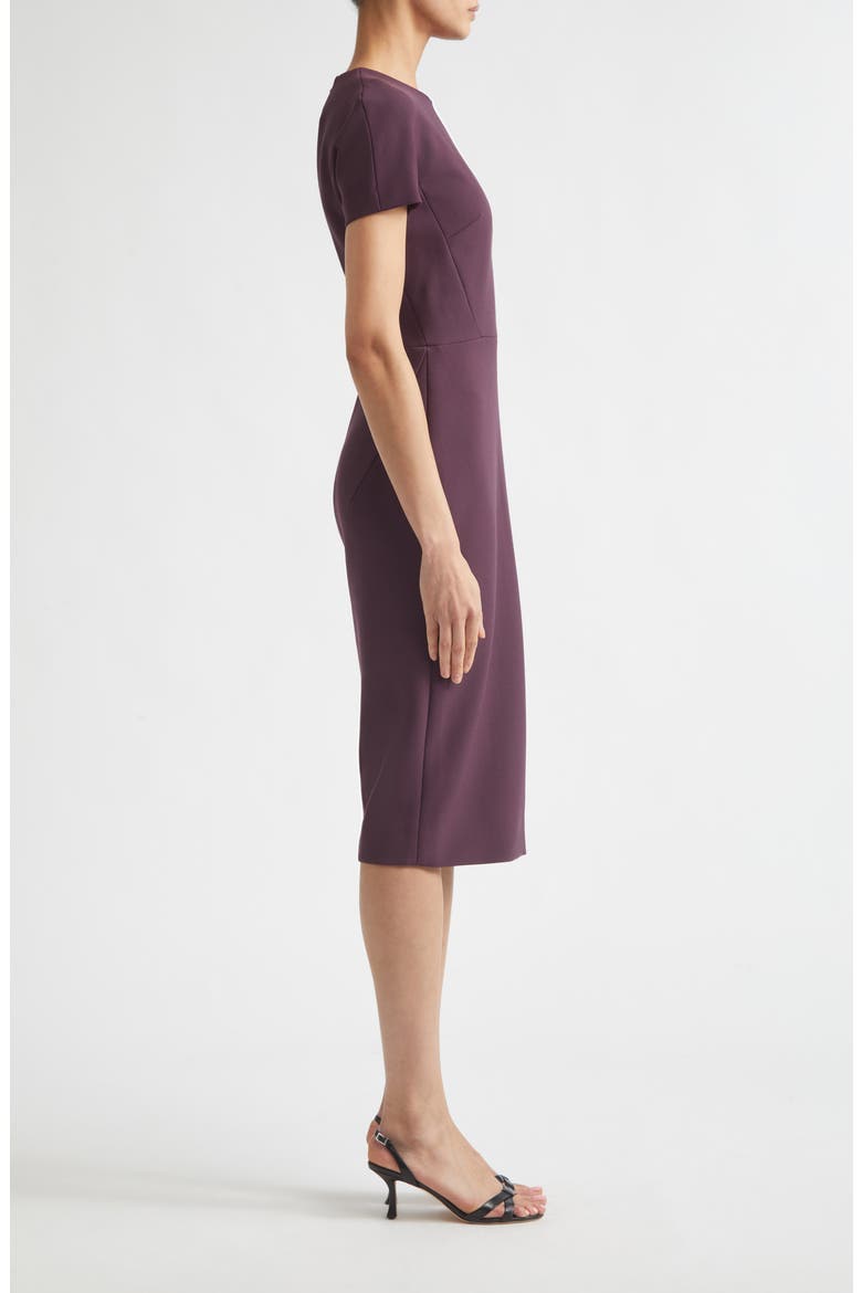 Stretch Crepe Sheath Dress, Alternate, color, FIG