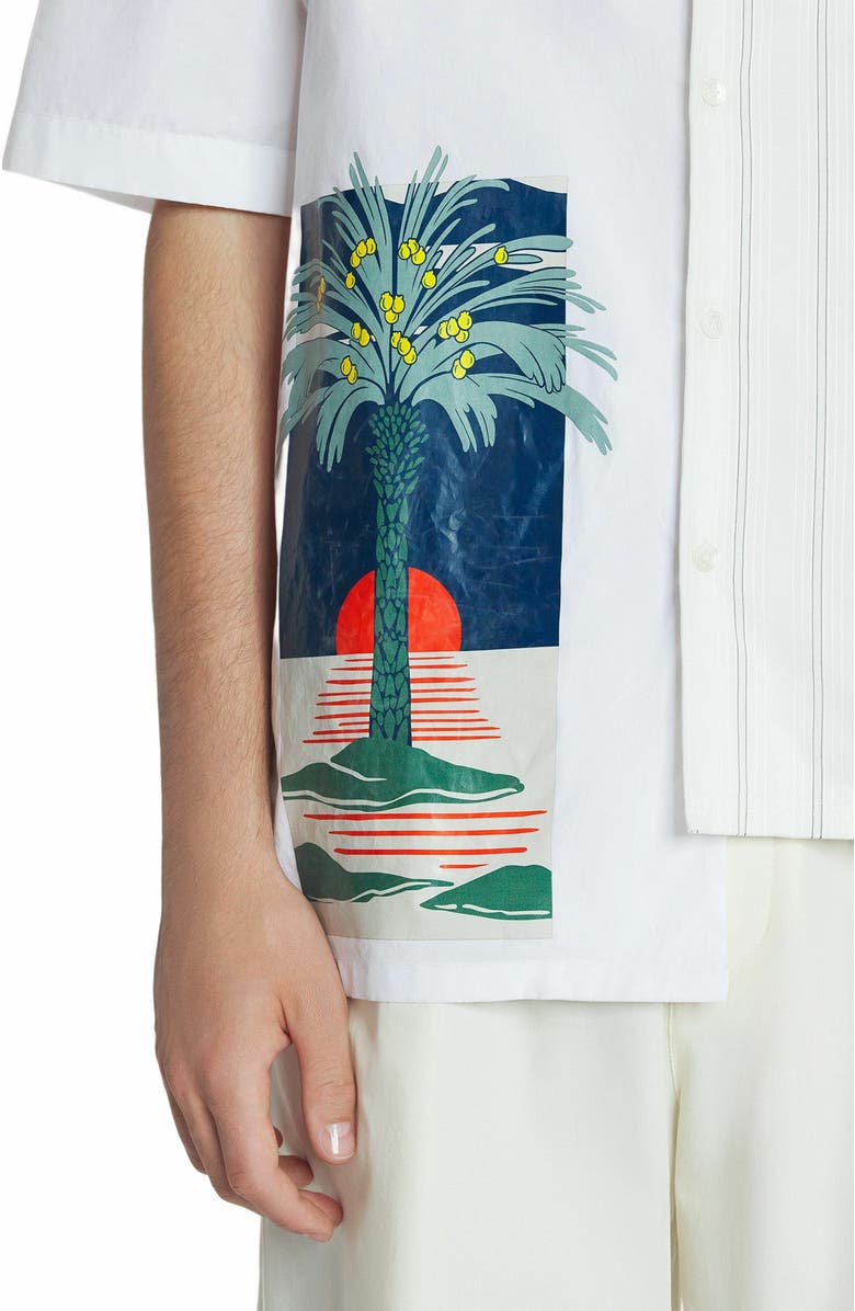 Lanvin Printed Asymmetric Shirt, Alternate, color, 