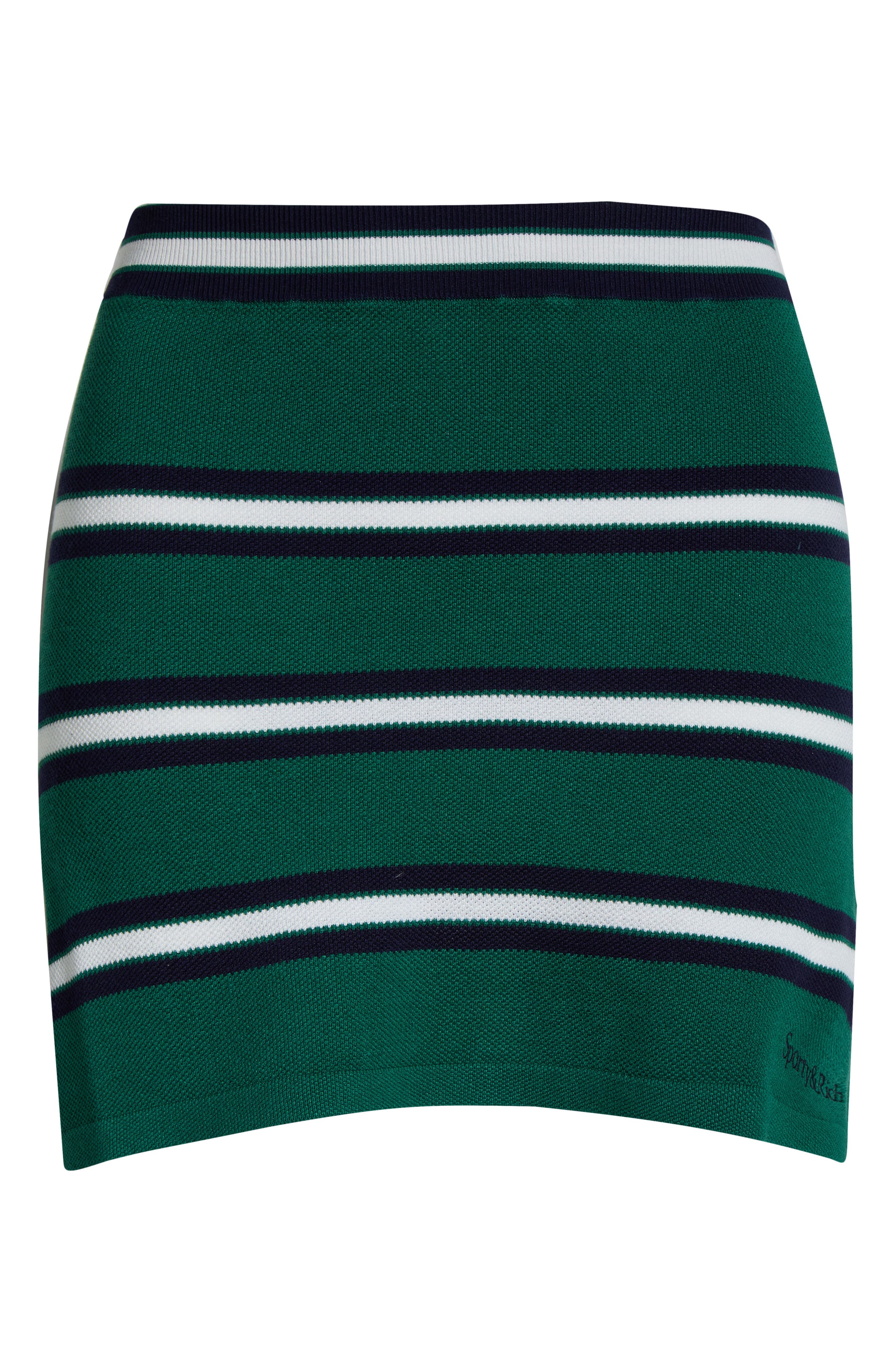 Sporty & Rich Logo Embroidery Knit Skirt