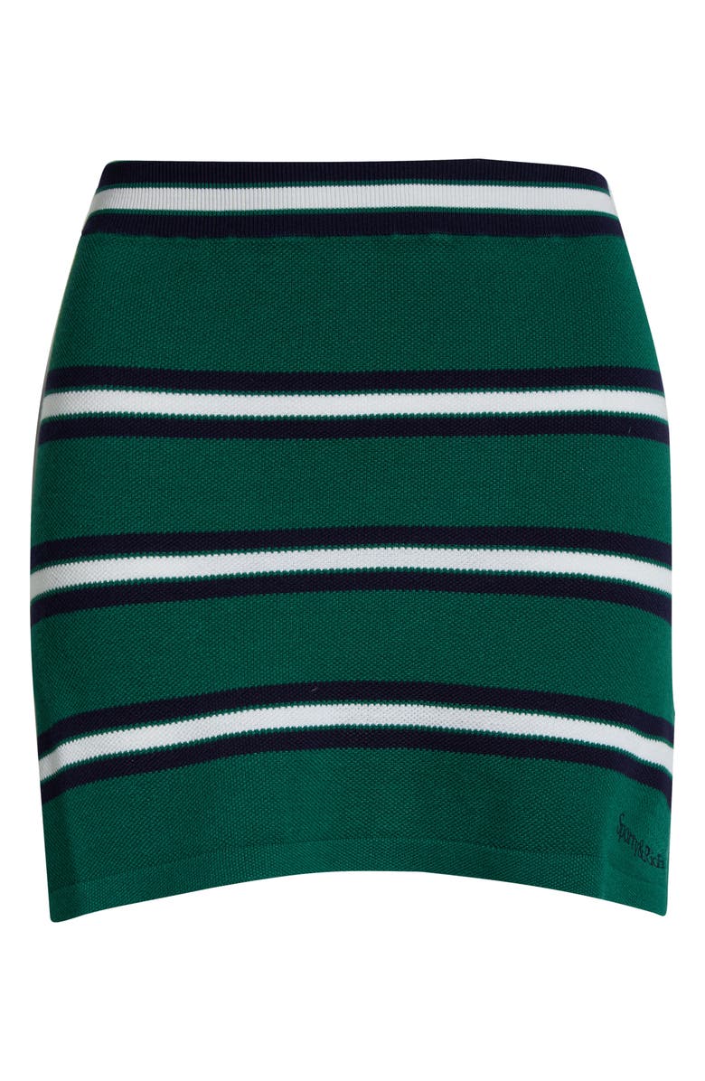Sporty & Rich Logo Embroidery Knit Skirt, Main, color, Alpine/ White/ Dark Navy
