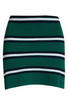 Sporty & Rich Logo Embroidery Knit Skirt