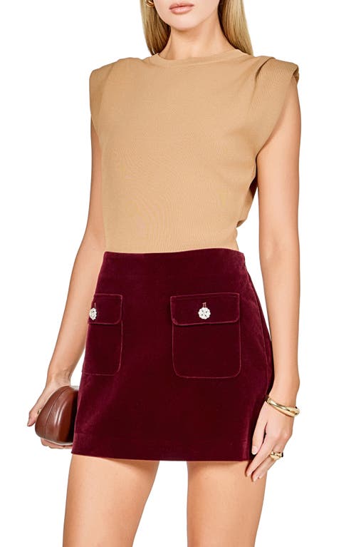 Endless Rose Pleated Shoulder Knit Top In Brown