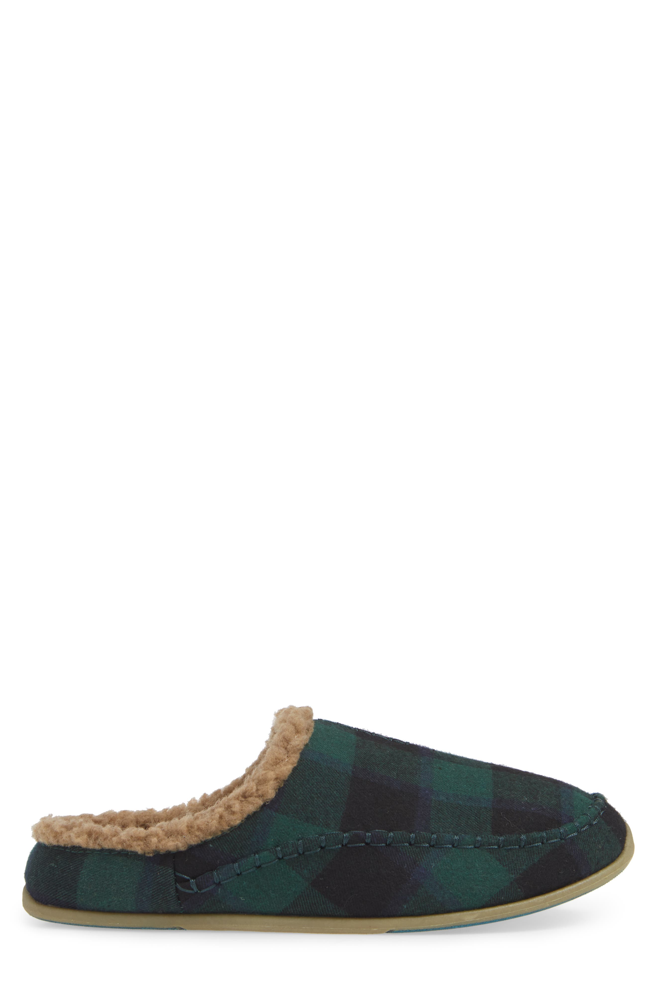 Nordic Slipper, Alternate, color, DARK GREEN / BLACK