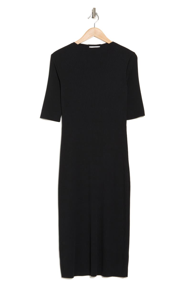 Vince Mock Neck Elbow Length Sleeve Dress, Alternate, color,