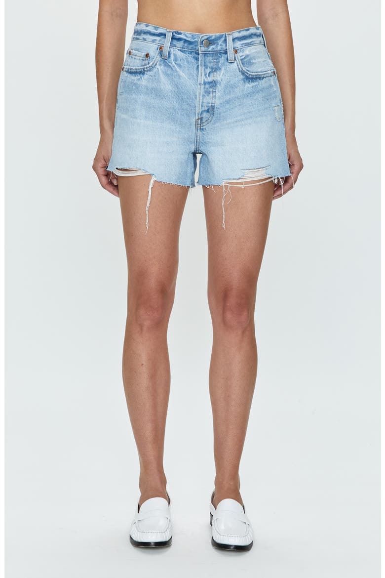 Nova High Waist Cutoff Denim Shorts, Main, color, RADIANT VINTAGE