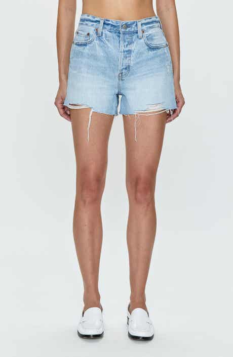 Pistola Nova High Waist Cutoff Denim Shorts