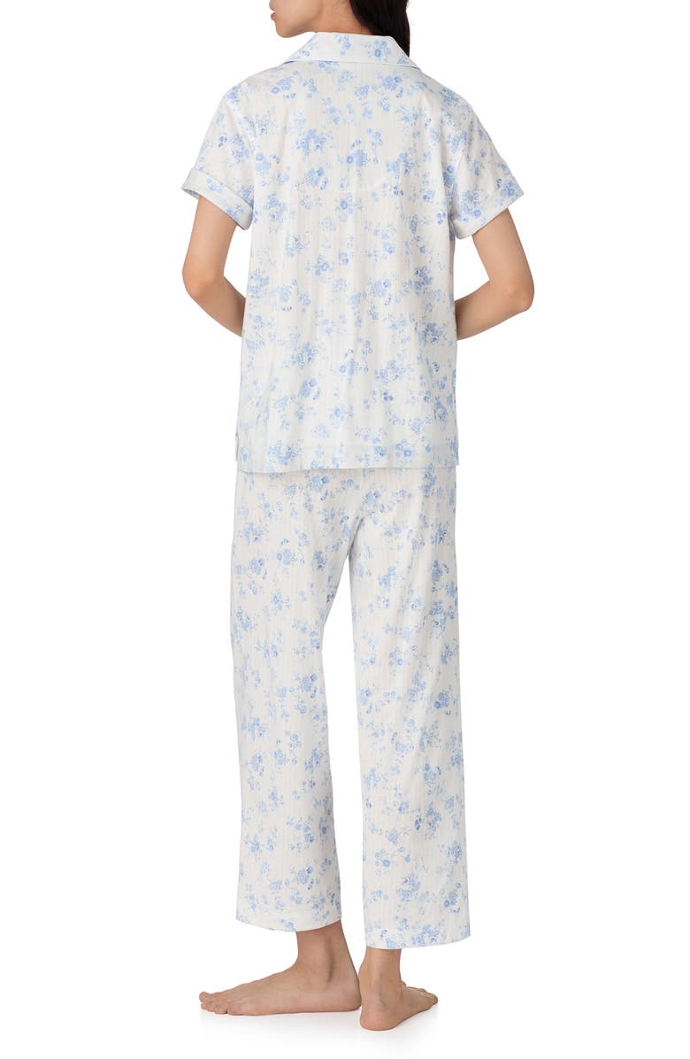 Lauren Ralph Lauren Floral Short Sleeve Crop Pajamas, Alternate, color, 
