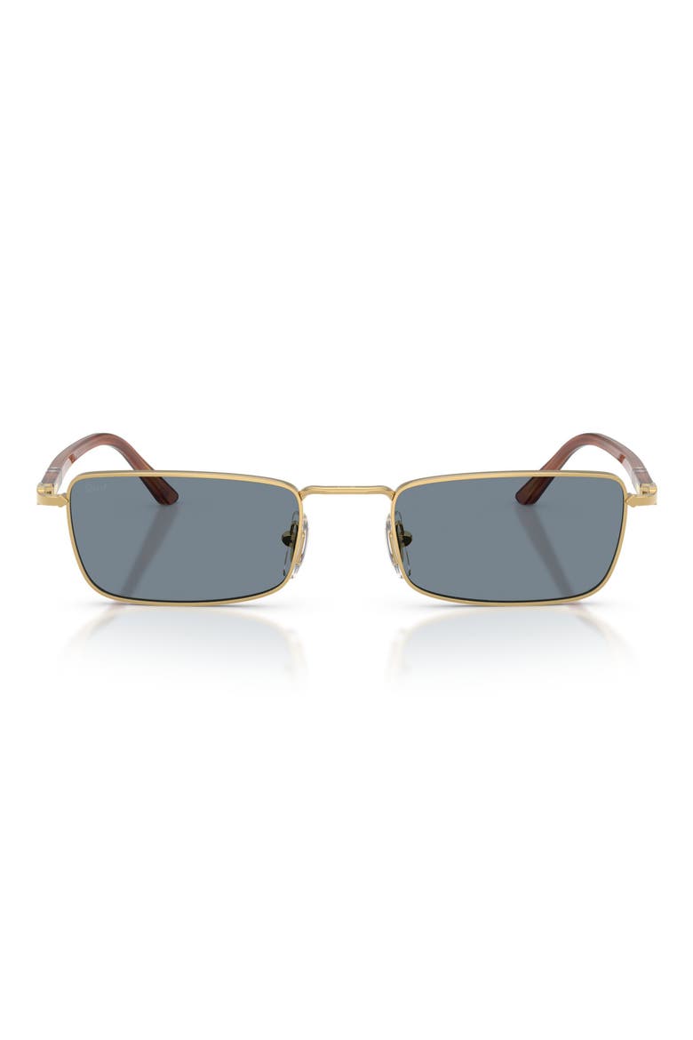 54mm Rectangular Sunglasses, Main, color, GOLD / BLUE