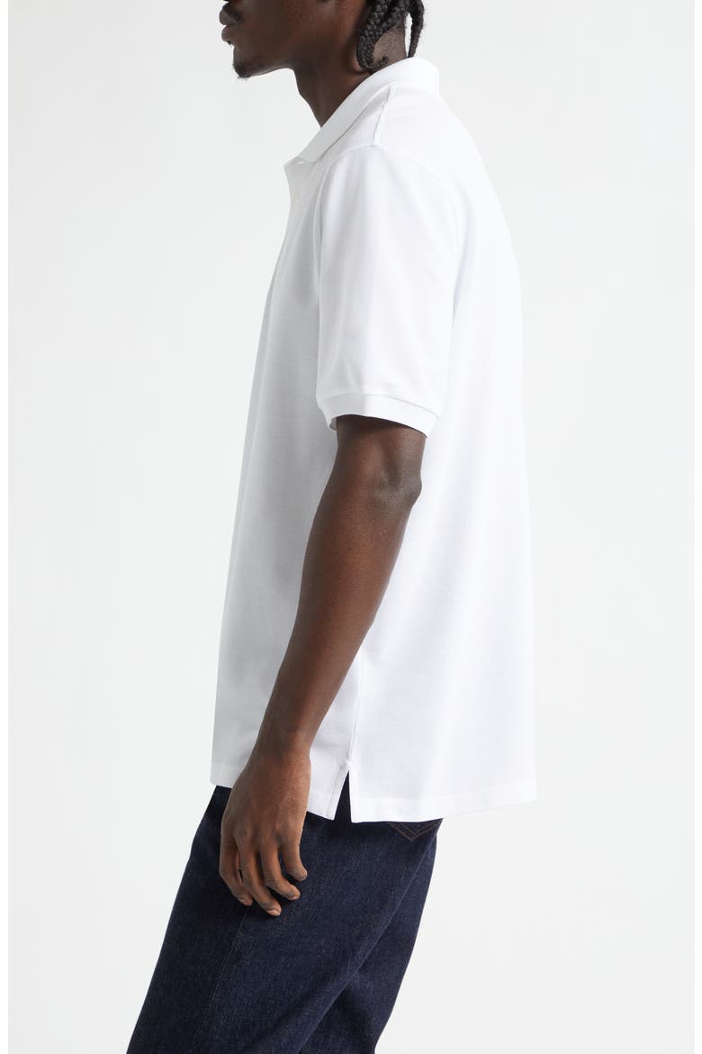 Embroidered Logo Cotton Piqué Polo, Alternate, color, CLASSIC WHITE