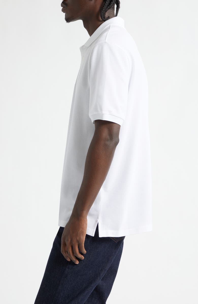 Ralph Lauren Purple Label Embroidered Logo Cotton Piqué Polo, Alternate, color, Classic White