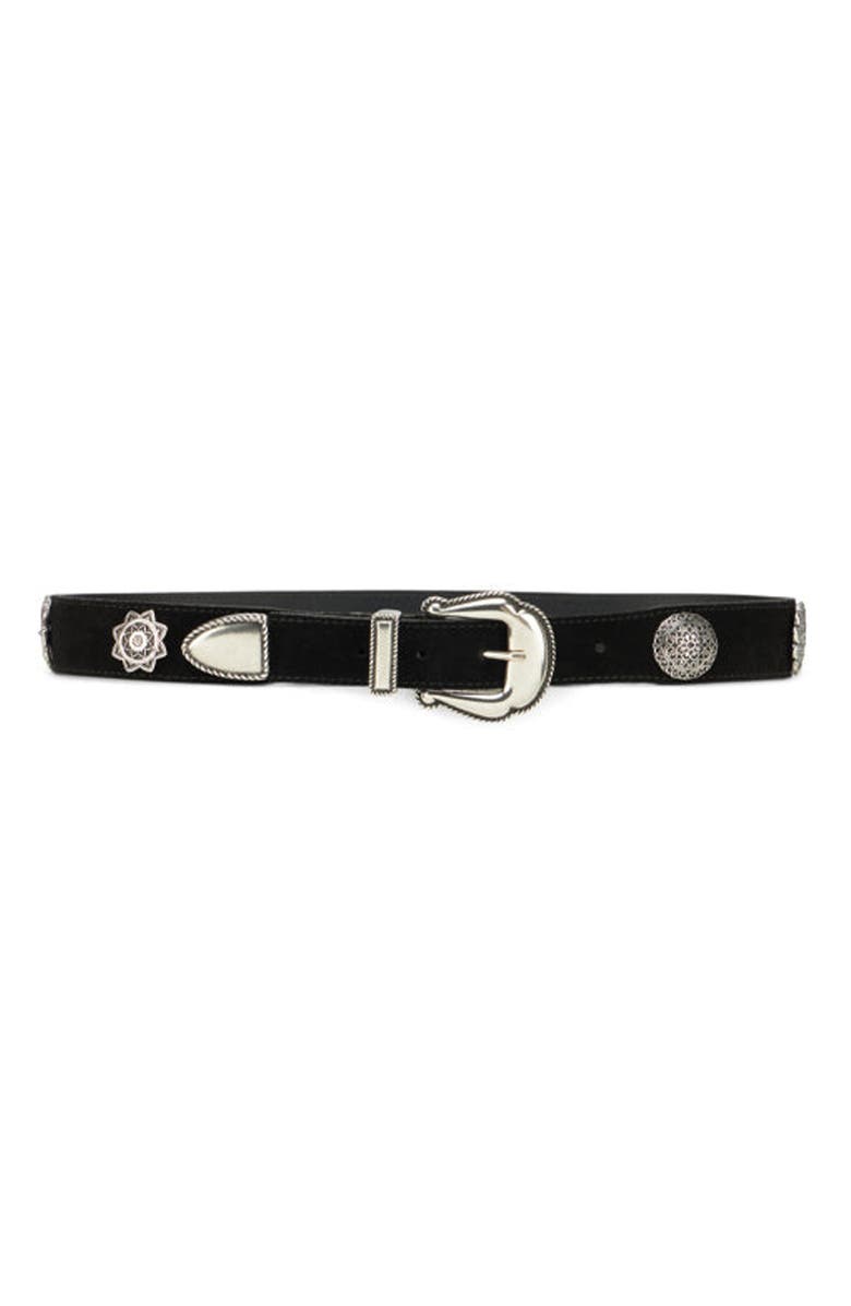 Fortela Suede Belt, Alternate, color, Black