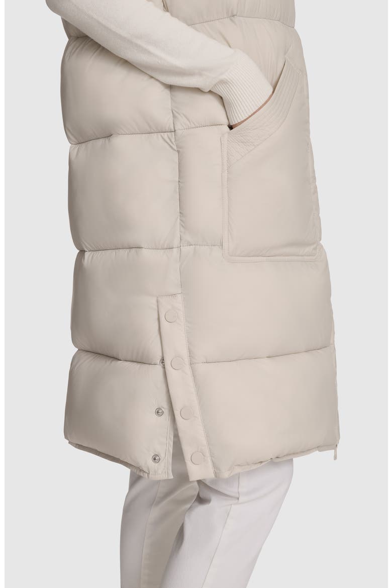 Kerr Hooded Longline Puffer Vest, Alternate, color, MOON