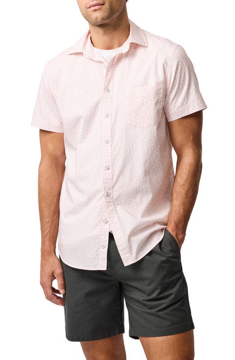 Amberely Beach Floral Short Sleeve Button-Up Shirt