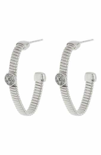 25mm Diamond Hoop Earrings - 0.06 ctw