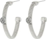 MESHMERISE 25mm Diamond Hoop Earrings - 0.06 ctw