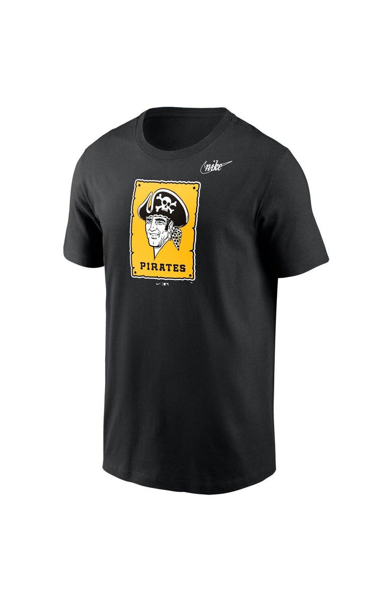 Nike Men's Nike Black Pittsburgh Pirates Cooperstown Collection Logo T-Shirt, Alternate, color, 