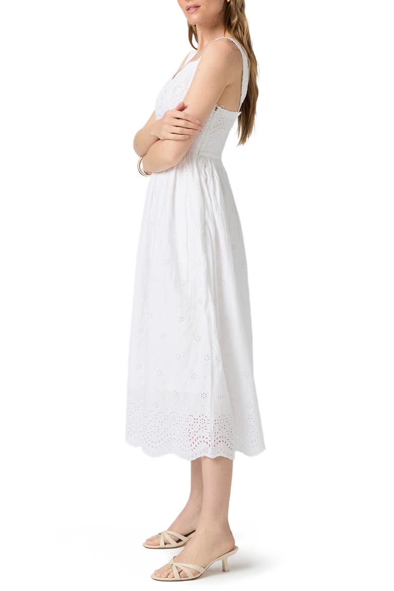 Riesling Eyelet Sleeveless Maxi Dress, Alternate, color, WHITE