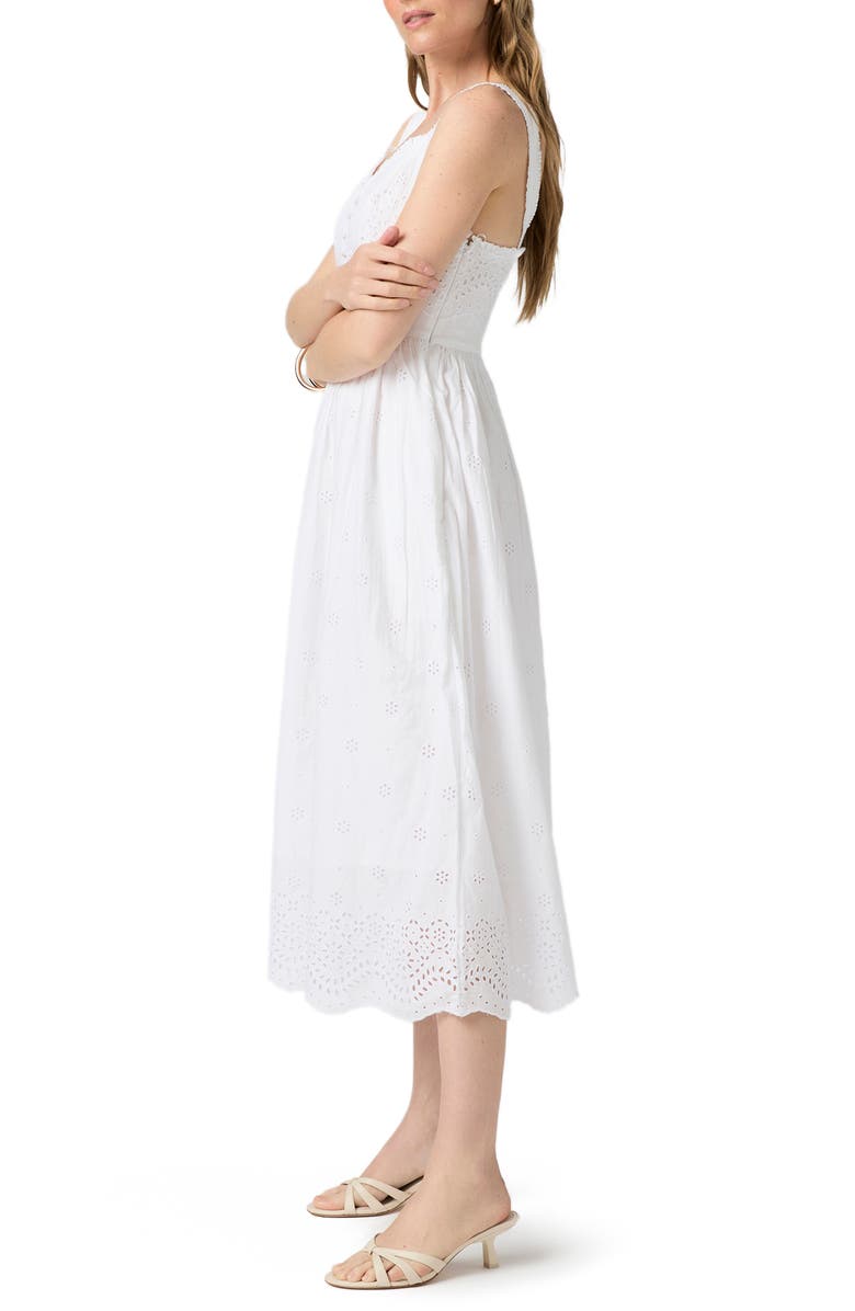 PAIGE Riesling Eyelet Sleeveless Maxi Dress, Alternate, color,