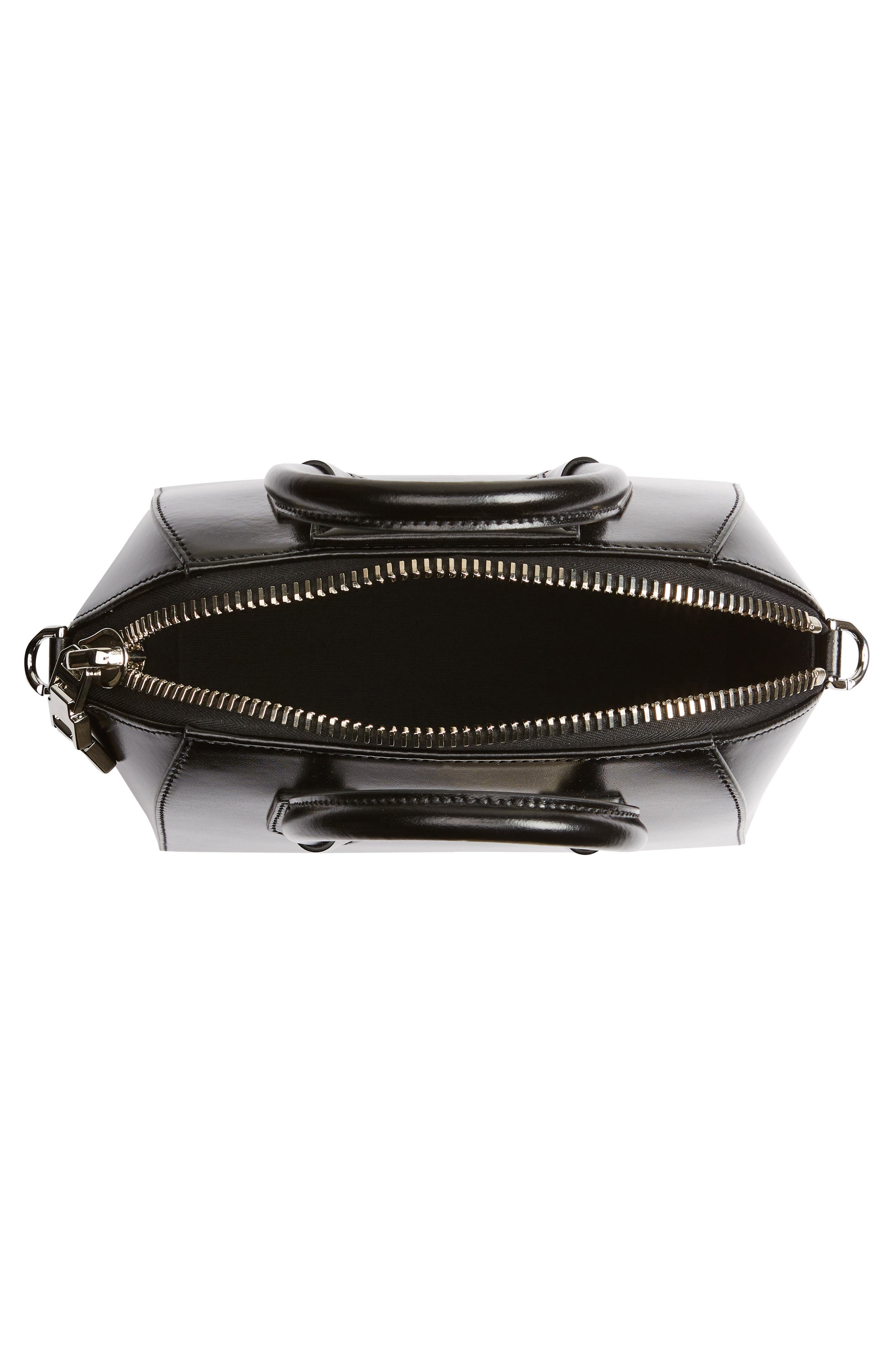 Givenchy Mini Antigona Leather Satchel, Alternate, color, Black