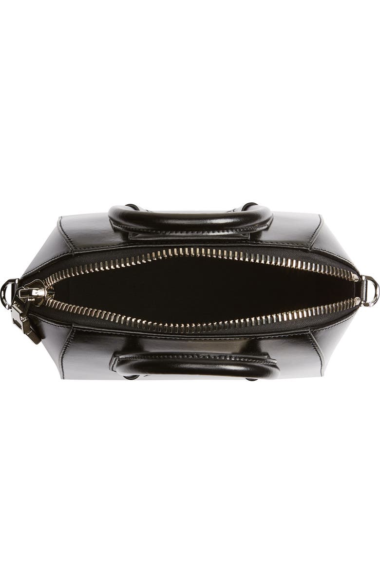 Givenchy Mini Antigona Leather Satchel, Alternate, color, Black