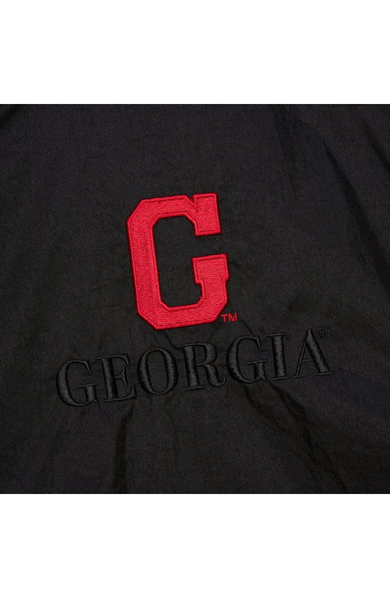 Mitchell & Ness Men's Mitchell & Ness Black Georgia Bulldogs Anorak Vintage Logo Half-Zip Hoodie Jacket, Alternate, color, 