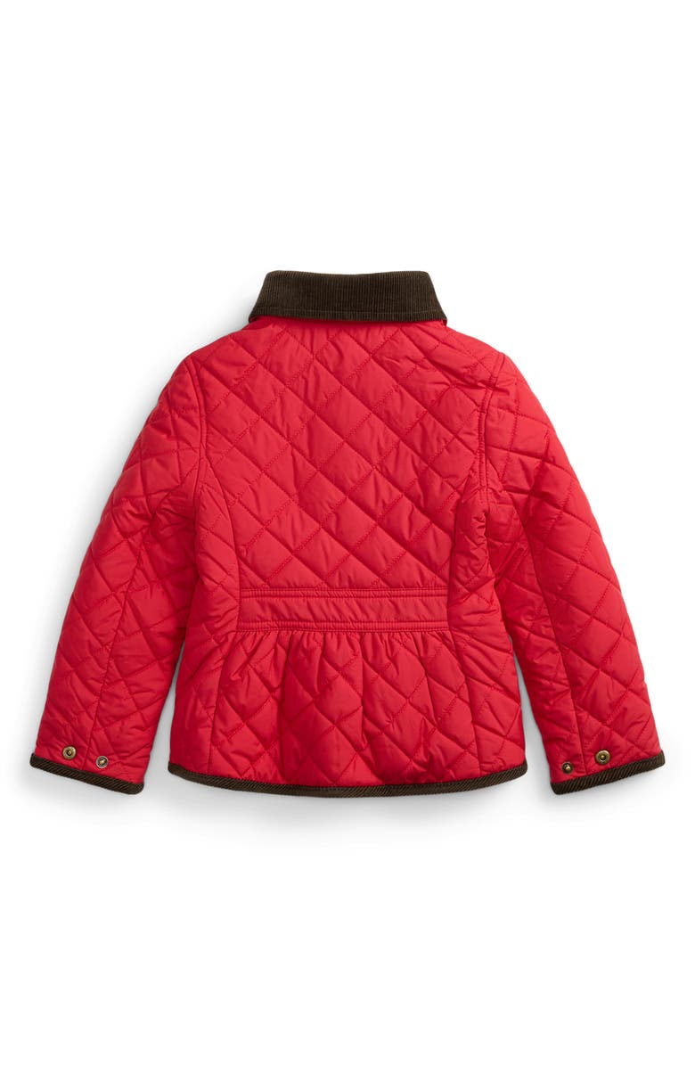 Polo Ralph Lauren Water Repellent Quilted Jacket with Removable Hood, Alternate, color, Ralph Red