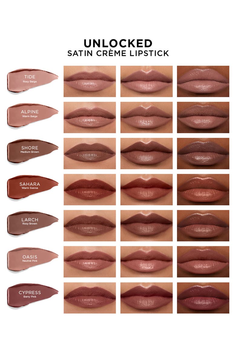 Unlocked Satin Crème Lipstick, Alternate, color, CYPRESS 328