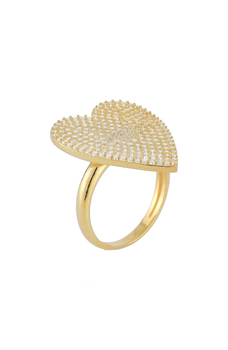 SPHERA MILANO Pavé Heart Ring, Main, color, Gold