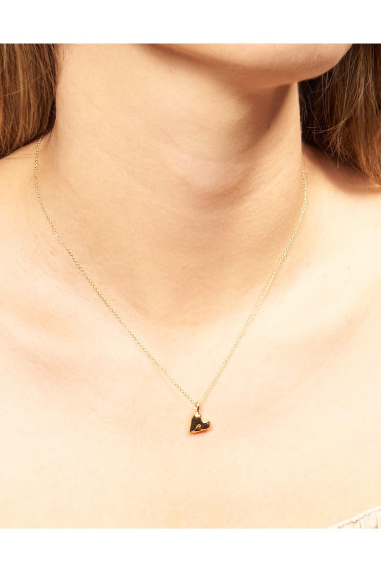Coeur Necklace, Alternate, color, Brass