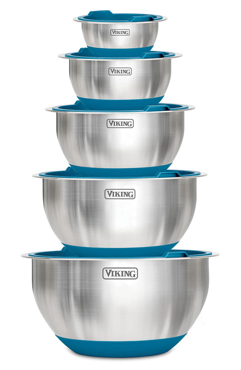 Viking Stainless Steel Bowls & Lids - 5-Piece Set, Main, color, 