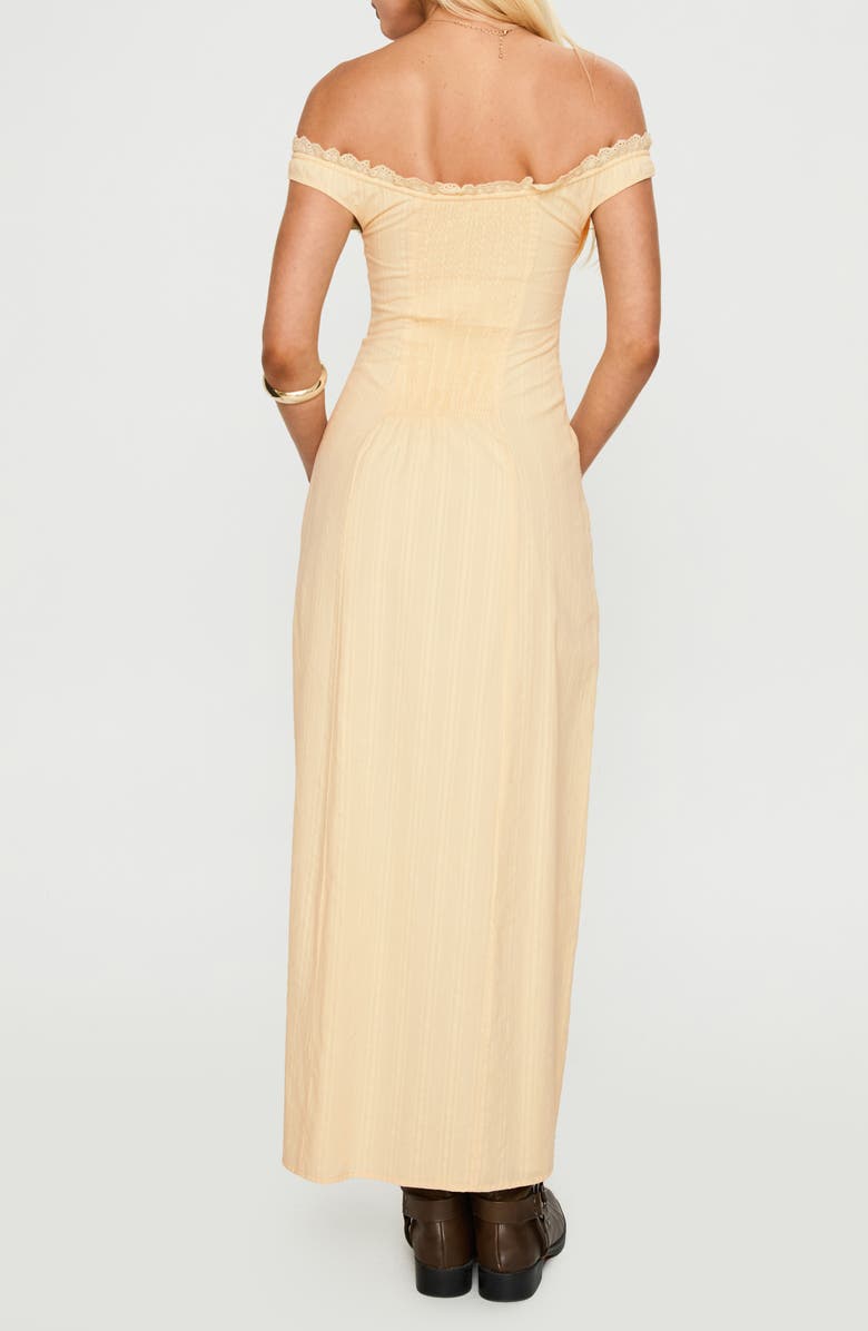 Princess Polly Bryar Off the Shoulder Maxi Dress, Alternate, color, 