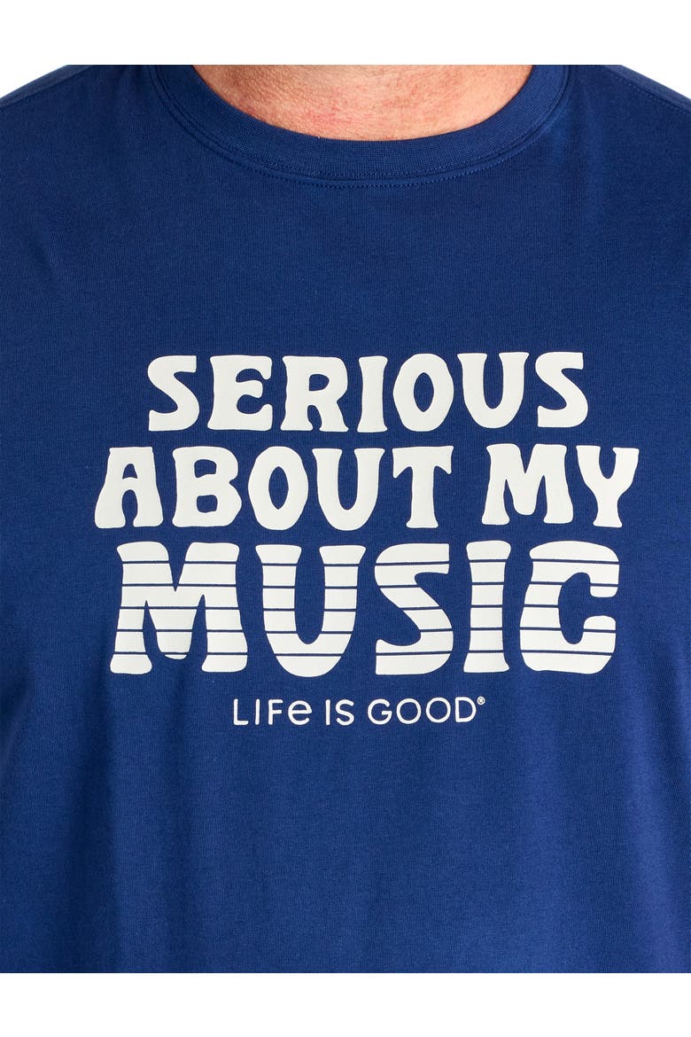 Big & Tall Serious About My Music Graphic Tee, Alternate, color, NAVY