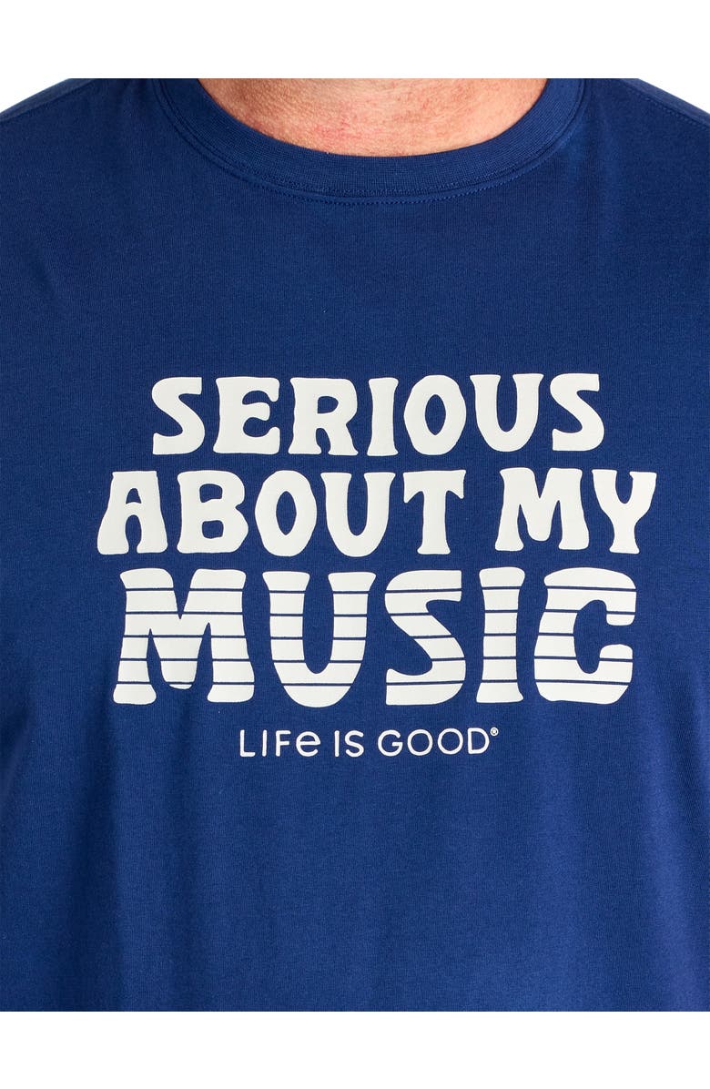 LIFE IS GOOD Big & Tall Serious About My Music Graphic Tee, Alternate, color, Navy