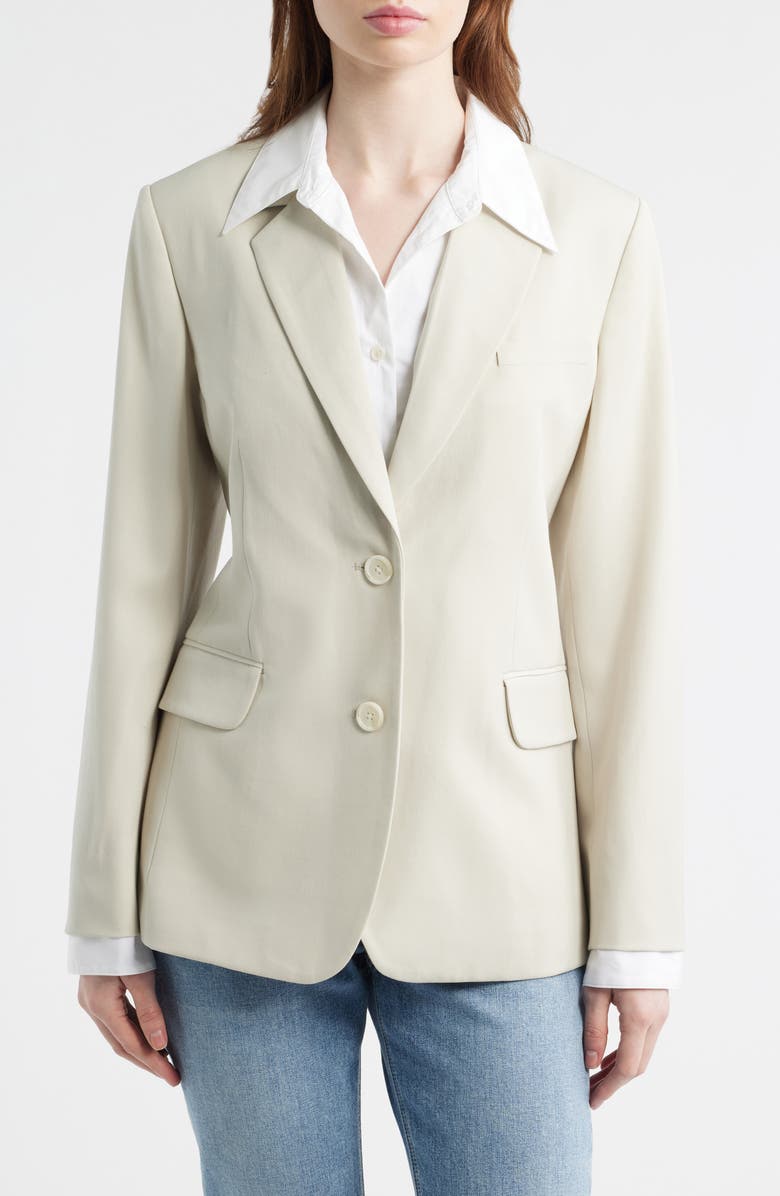 rag & bone Layered Wool Blazer, Main, color, Ivory