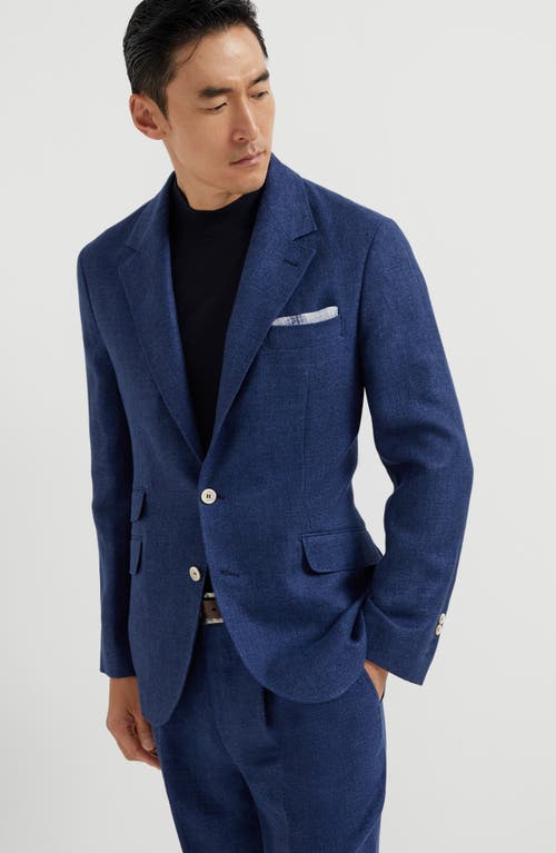Brunello Cucinelli Single-breasted Blazer In Indigo