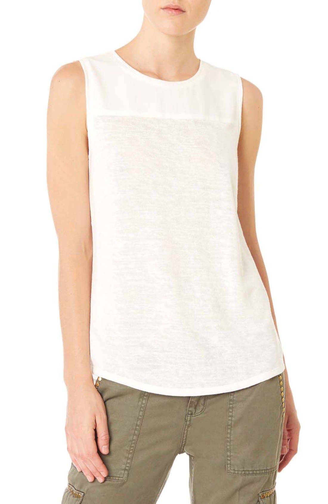 Sanctuary 'Essential' Mixed Media Shell (Women) | Nordstrom
