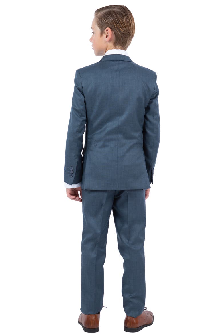 Kids' Navy Five-Piece Sharkskin Suit, Alternate, color, MEDIUM NAVY
