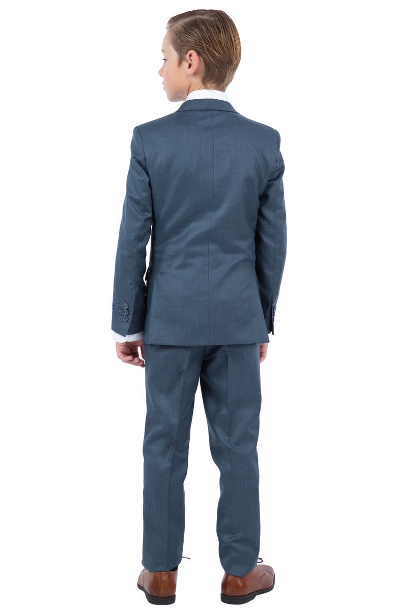 Perry Ellis Kids' Navy Five-Piece Sharkskin Suit, Alternate, color, Medium Navy